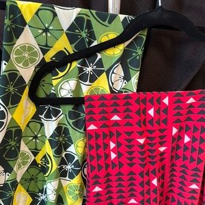 2 pairs sueded leggings Lularoe and unknown